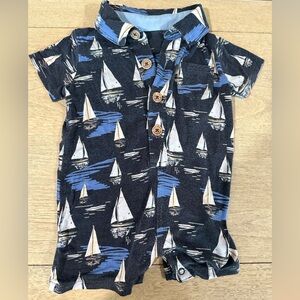Posh Peanut super soft boys short sleeve onesie
